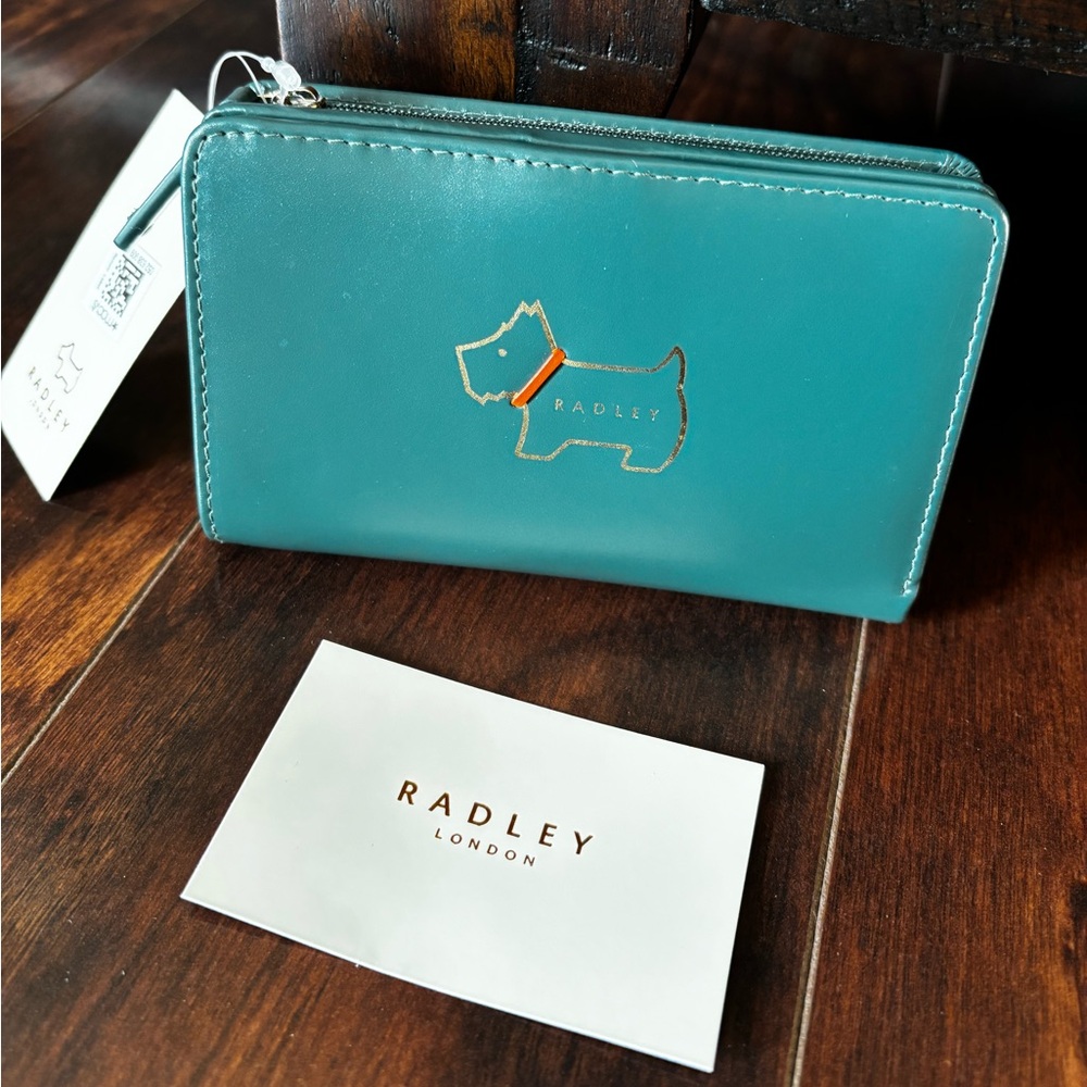 Radley London Teal Green Dog Wallet NWT